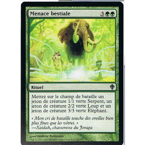 Menace Bestiale  - Magic Mtg - Worldwake 97 - U