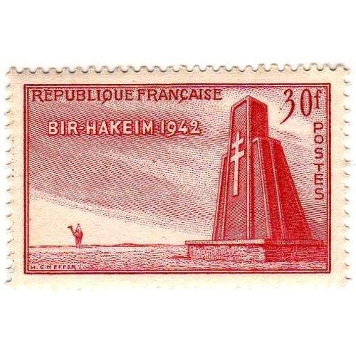 France 1952 - Y&t N°925 - 30f - 10e Anniversaire De La Victoire De Bir Hakeim - Monument Érigé Dans Le Désert - Neuf