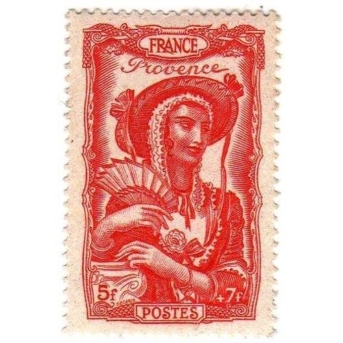 France 1943 - Y&t N°598 - 5f+7f - Coiffes Régionales - Au Profit Du Secours National - Provence - Neuf