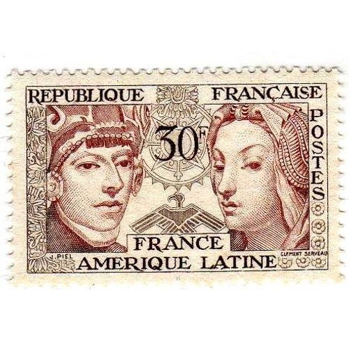 France 1956 - Y&t N°1060 - 30f - Sculture Péruvienne Du 16e Siècle - Amitié France Amérique Latine - Neuf