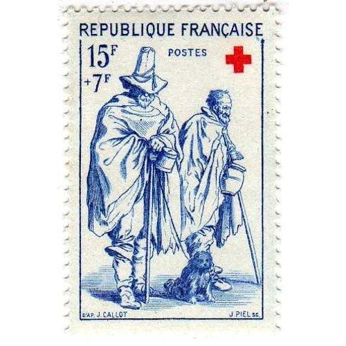 France 1957 - Y&t N°1140 - 15f+7f - Au Profit De La Croix Rouge - L'aveugle Et Le Mendiant - Neuf
