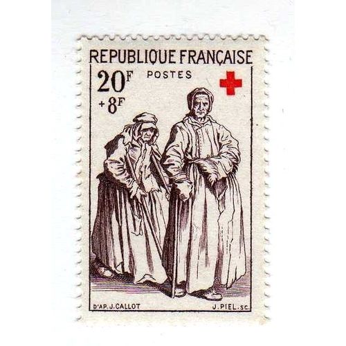 France 1957 - Y&t N°1141 - 20f+8f - Au Profit De La Croix Rouge - La Mendiante Et La Borgnesse - Neuf