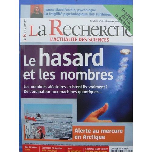 La Recherche  N° 381 : Le Hasard Et Les Nombres, L'arctique ..