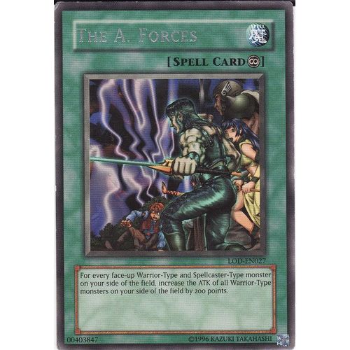 The A. Forces, Yu-Gi-Oh, Lod-En027  Rare