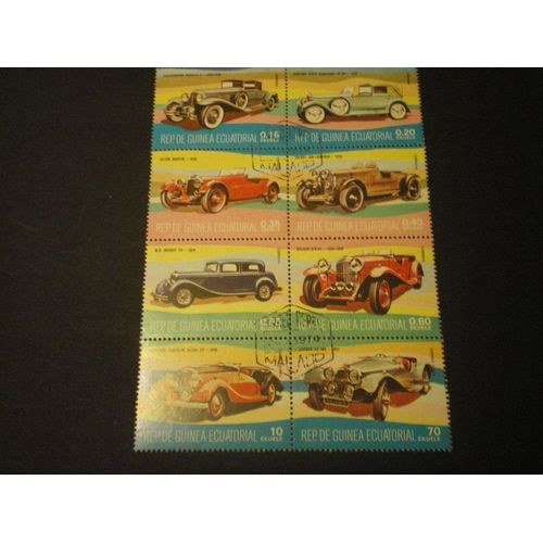Guinée  Bloc De 8 Automobiles