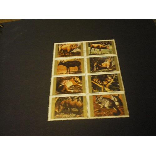 Bloc 8 Timbres Animaux Sauvages