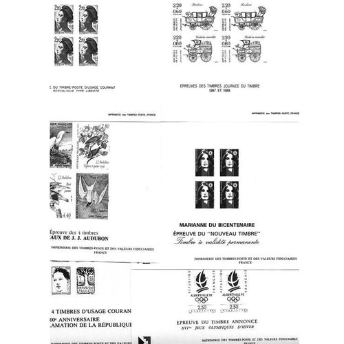 Lot De 25 Épreuves Du Timbre