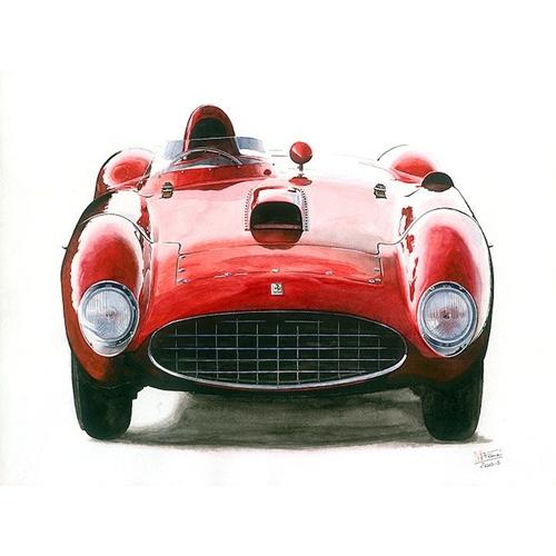 Francois Mallevays - Ferrari 410 S - Digigraphie 50 X 40 Cm Sur Epson Papier Aquarelle Extra Blanc 190 G - Tire En 200 Ex - Numerote Et Signe Par L'artiste