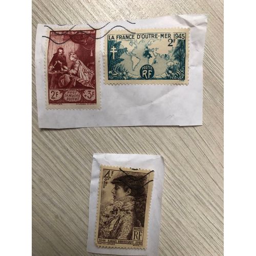 Lot De 3 Timbres La France D Outre Mer - Sarah Bernhardt - Pour Le Musee Postal