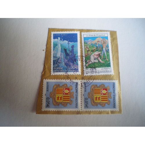 Andorre Lot De 4 Timbres Oblitérés