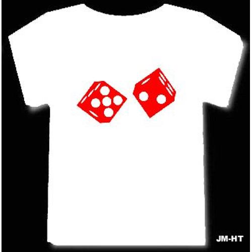 T-Shirt Superbe Tee-Shirt De Qualité. Motif : Dés Jeux Casino Craps. Taille : S M L Xl Xxl Xxxl Xxxxl