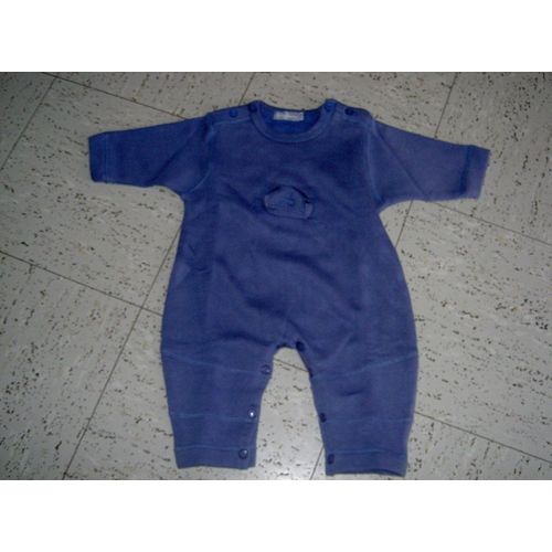 Pyjama Manches Longues Bleu Teddy Boom Avec Poche Devant My Little Friend Taille 6 Mois