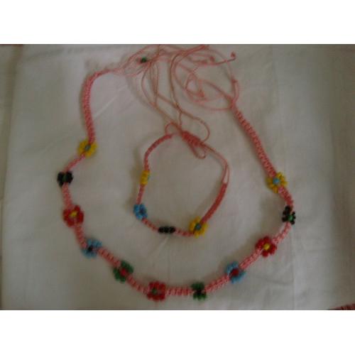 Parure Corolle Collier Bracelet Hippie - Hippy Necklace & Bracelet