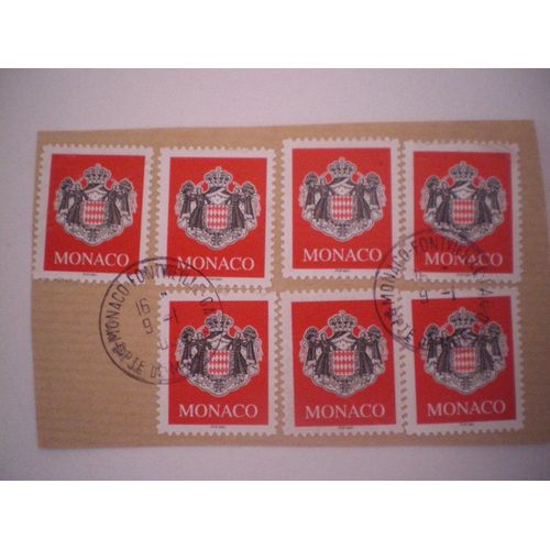 Monaco  7 Timbres Oblitérés