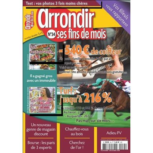 Arrondir Ses Fins De Mois  N° 34 : -540¿ De Coiffeur   Turf Jusqu'à 216%