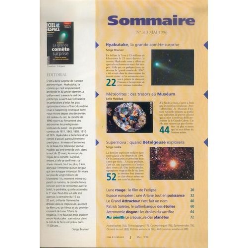 Ciel Et Espace N° 313 : La Grande Comère Surprise