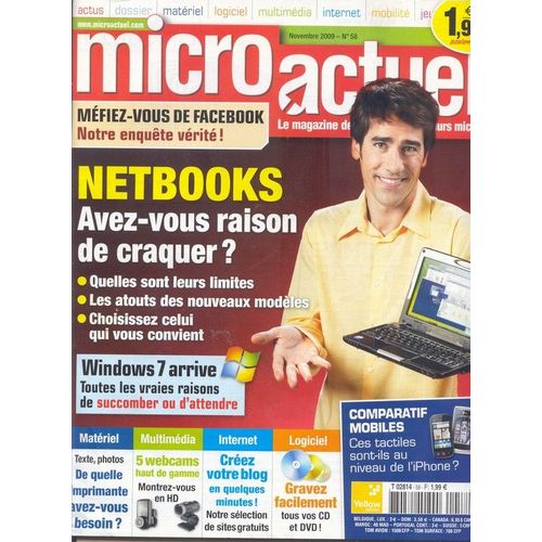 Micro Actuel  N° 58 : Netbooks - Avez Vous Raison De Craquer ?