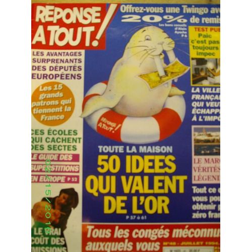 Réponse A Tout  N° 48 : Toute La Maison  50 Idées Qui Valent De L'or