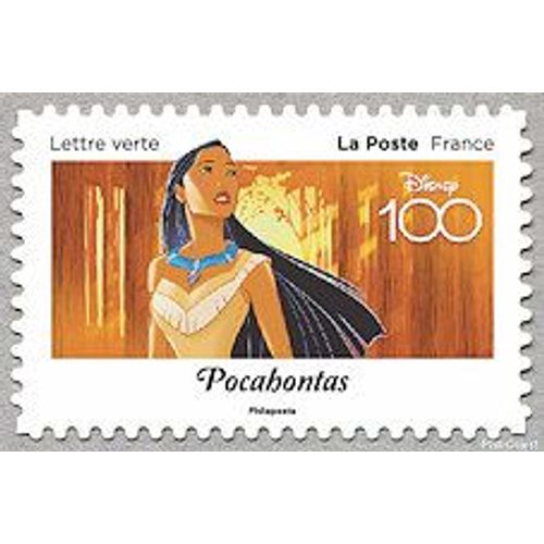 100 Ans D'histoires À Partager Pocahontas Timbre Oblitéré