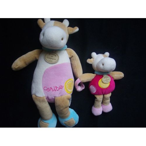 Vache Et Son Bébé Cerise Doudou Peluche Doudou Et Compagnie