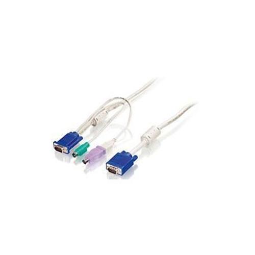 LevelOne ACC-2109 - Câble clavier / vidéo / souris (KVM) - HD-15 (VGA) (M) pour PS/2, HD-15 (VGA) (M) - 90 cm - vis moletées - pour ViewCon KVM-0830, KVM-0831 Combo KVM Switch, KVM-1630, KVM-1631...