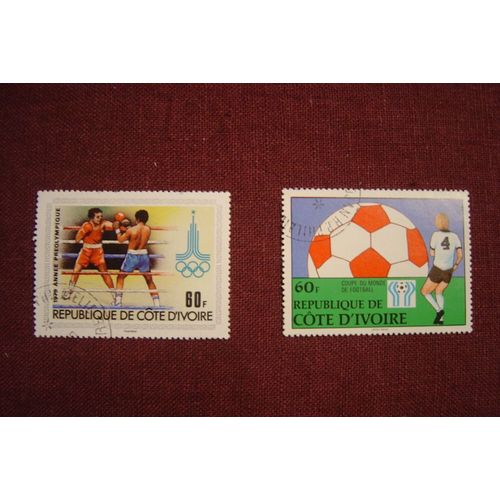 2 Grands Timbres "Sport" Côte D'ivoire