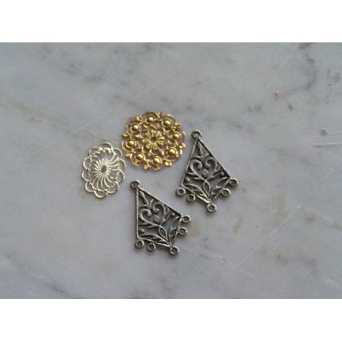4 Supports À Perles Bague Et Boucle D'oreilles