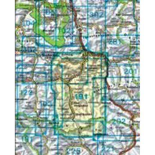 Gasteiner Tal, Wagrain, Raurisertal, Grossarltal  1 : 50 000. Wk 191