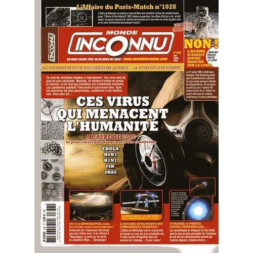 Monde De L'inconnu  N° 338 : Virus Qui Menacent L'humanite, 2012 Et L'apocalypse