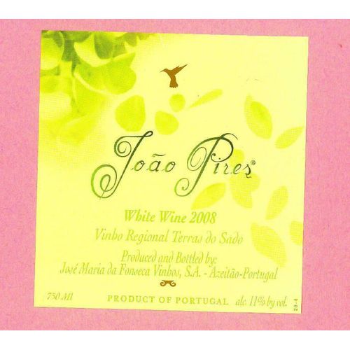 Etiquette Vin Neuve New Label Wine Rótulo Novo Vinho João Pires Blanc Branco White 2008 Terras Sado Jm Fonseca Portugal