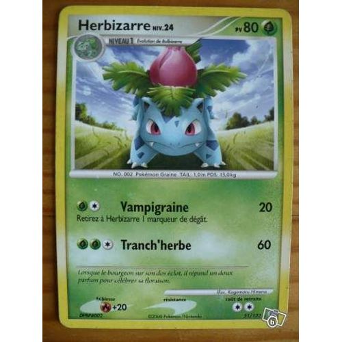 Pokemon - Herbizarre Niv 24   Pv 80   Ref  51/132