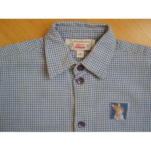 Chemise À Carreaux Bleus Et Blancs - Peter Rabbit