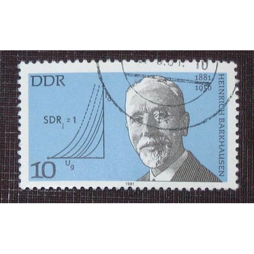 Allemagne Rda Ddr N° 2258 Oblitéré, 10p « Heinrich Barkhausen, Physicien »