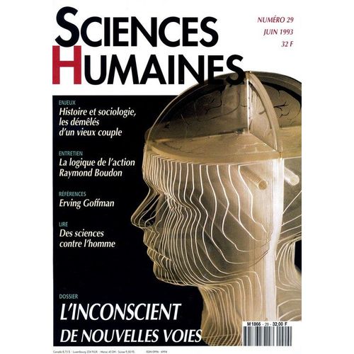 Sciences Humaines N° 29 : L'inconsciencet De Nouvelles Voies