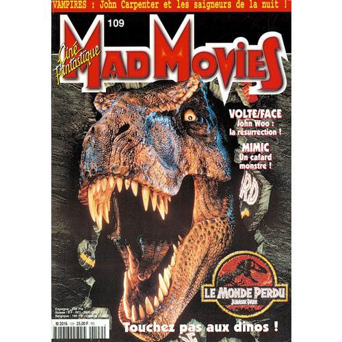 Mad Movies  N° 109 : Volte/Face, John Woo - Vampires : John Carpenter - Le Monde Perdu Jurassic Park