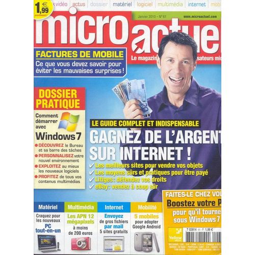 Micro Actuel  N° 61 : Gagnez De L'argent Sur Internet !