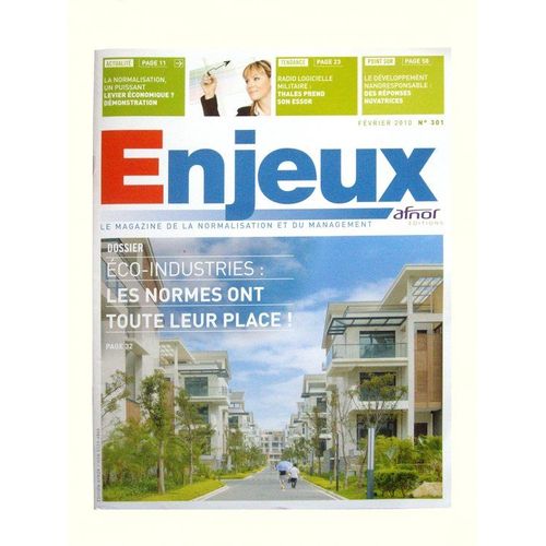 Enjeux  N° 301 : Le Magazine De La Normalisation Et Du Management
