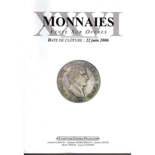 Cgf - Monnaies Xxvi Hors-Série N° 26 : Monnaies Xxvi - Vente Sur Offres