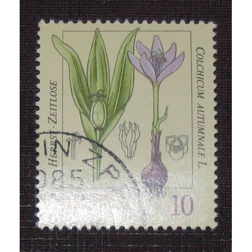 Allemagne Rda Ddr N° 2341 Oblitéré, 10p « Colchicum Autumnale (Plantes Vénéneuses) »