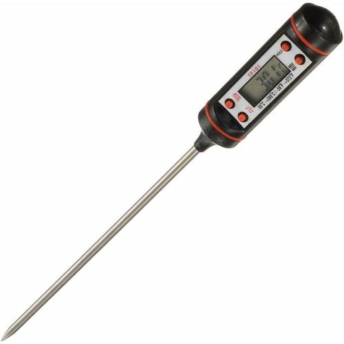 Thermom¿¿tre de cuisine num¿¿rique, sonde, pour la nourriture, la cuisine, barbecue, viande, steak, dinde, vin, confiture (- 50 ¡æ 300 ¡æ (noir)