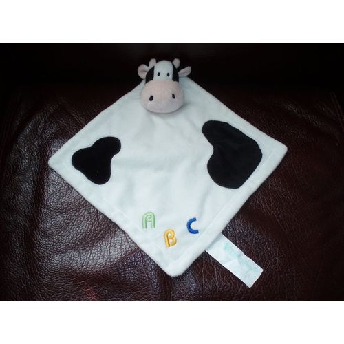Doudou Vache Blanche Plat Abc Kimbaloo La Halle