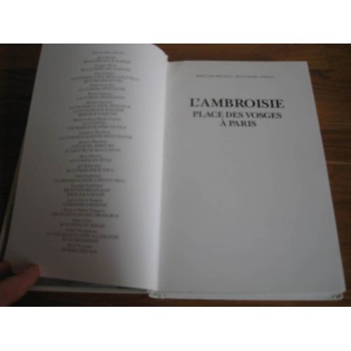 L'ambroisie, Place Des Vosges À Paris - Littérature | Rakuten