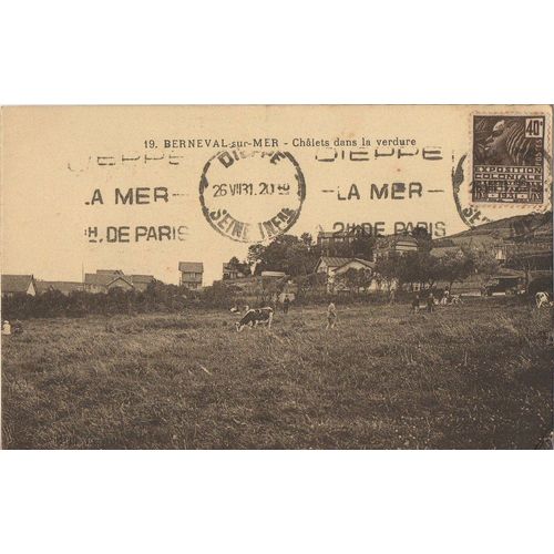 Carte Postale - Berneval - Châlets Dans La Verdure 1931