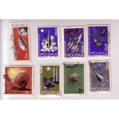 Conquête De L' Espace , Lot De 8 Timbres , Pologne , Des Années 60