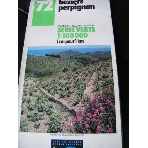 Carte Ign N° 72  - Beziers - Perpignan