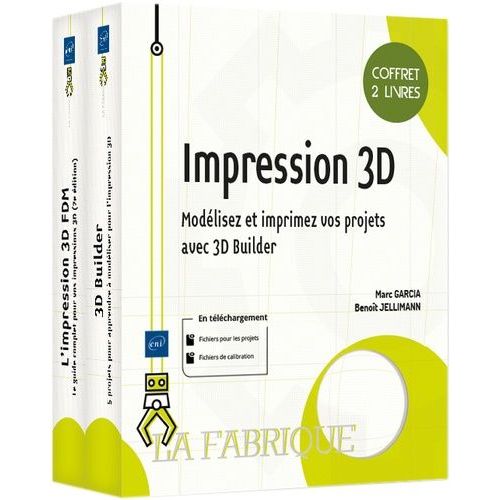 Impression 3d - Coffret En 2 Volumes : Modélisez Et Imprimez Vos Projets Avec 3d Builder