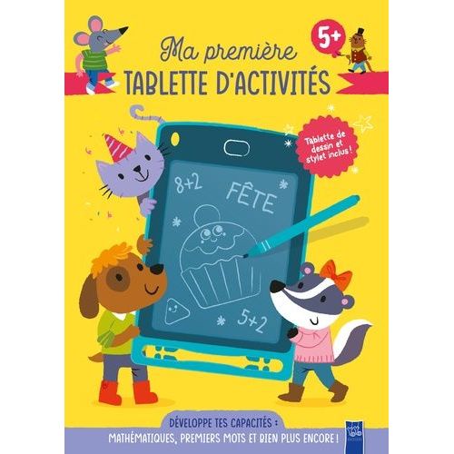 Ma Première Tablette D'activités - Développe Tes Capacités : Mathématiques, Premiers Mots Et Bien Plus Encore - Avec 1 Tablette De Dessin Et 1 Stylet Inclus