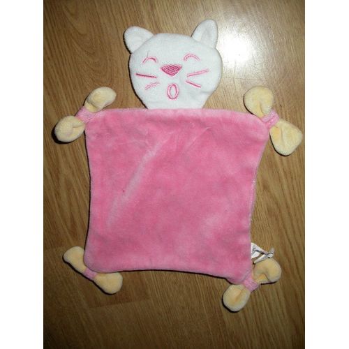 Doudou Chat Cat Katze Siplec - Rose Plat Noeuds Orange