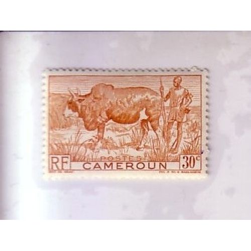 Cameroun , Zébu , Timbre De 30c