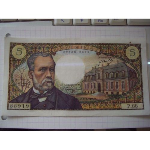 Billet 5 Francs Pasteur 1967